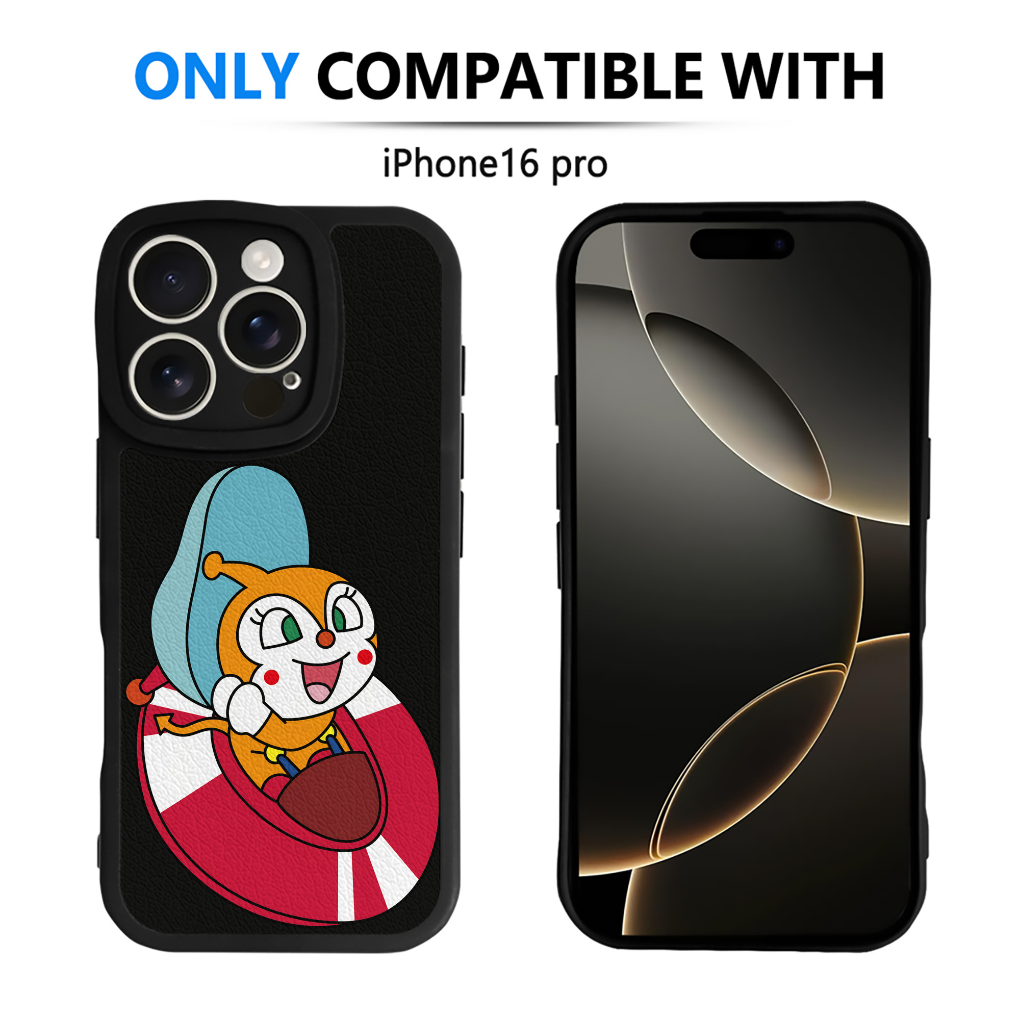 （画像用） アンパンマン Anpanman 【iPhone 16シリーズ対応】シリコンスマホケース（レザー調） 材質：シリコン